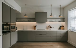 Modern Aurora kitchen remodel with new cabinets installed